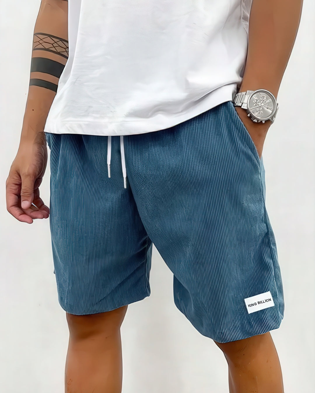 Bruno | Pantalones Cortos de Pana Casual Hombre Corte Suelto