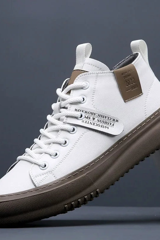Bruno | Zapatillas Casual de Cuero Hombre Cordones