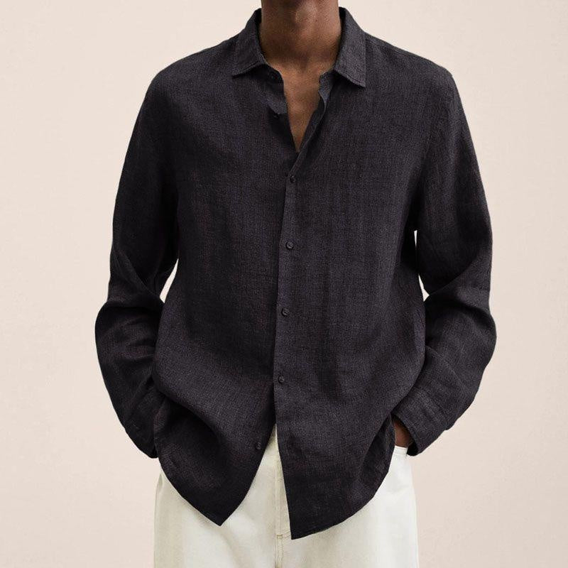 Camisa de Manga Larga Hombre Cuello Clásico