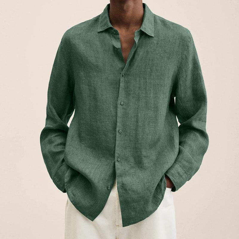 Camisa de Manga Larga Hombre Cuello Clásico