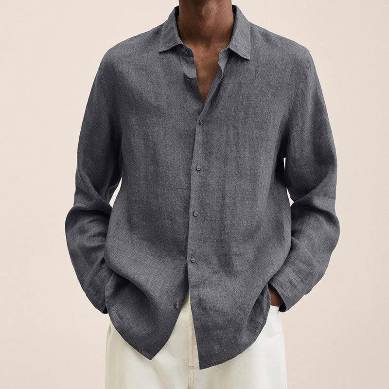 Camisa de Manga Larga Hombre Cuello Clásico