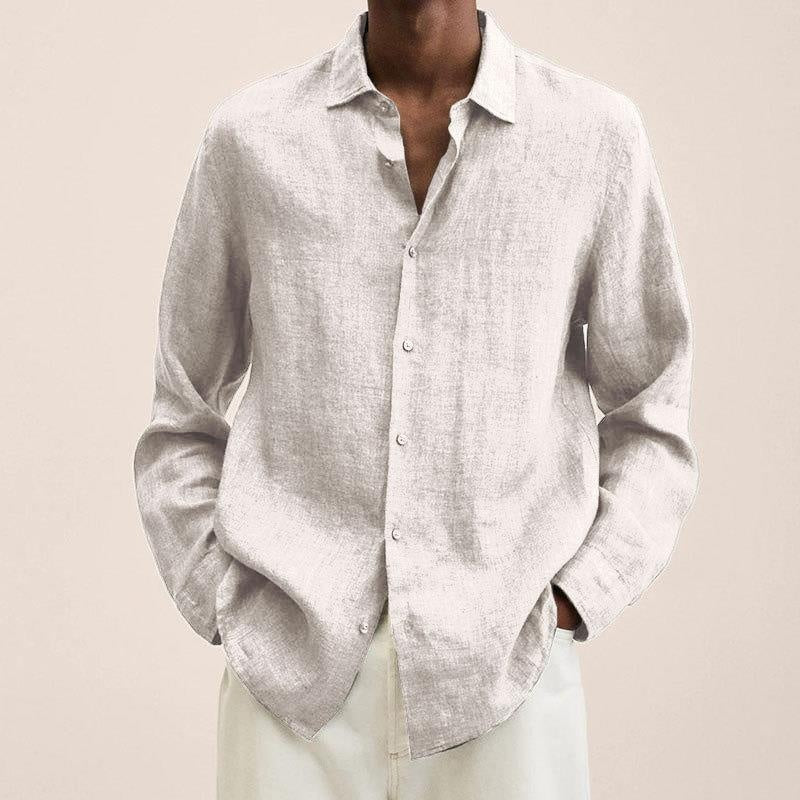Camisa de Manga Larga Hombre Cuello Clásico
