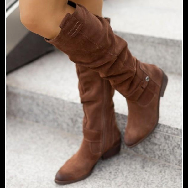 Candela | Botas de Ante Caña Alta Mujer de Invierno