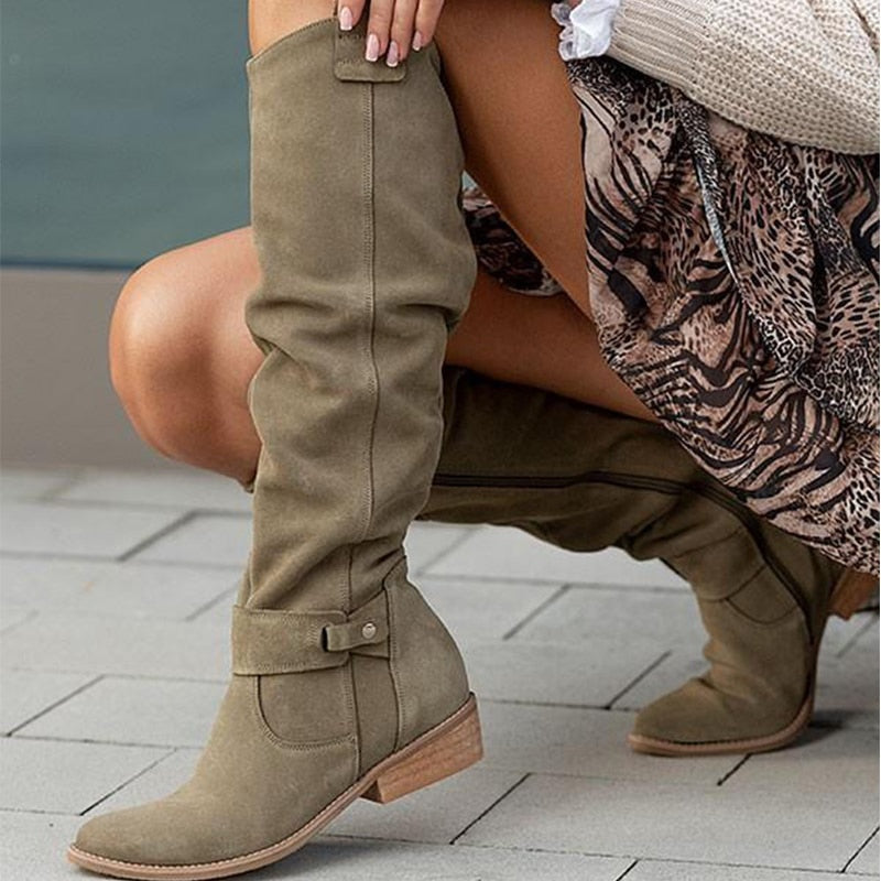 Candela | Botas de Ante Caña Alta Mujer de Invierno