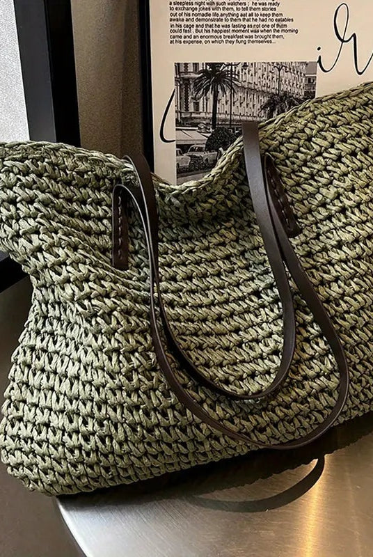 Catalina | Bolso de Paja Trenzado Grande Mujer Playa