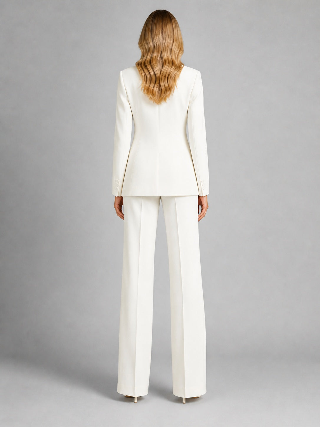 Catalina | Conjunto de Blazer Entallado y Pantalón de Traje Mujer Pierna Ancha
