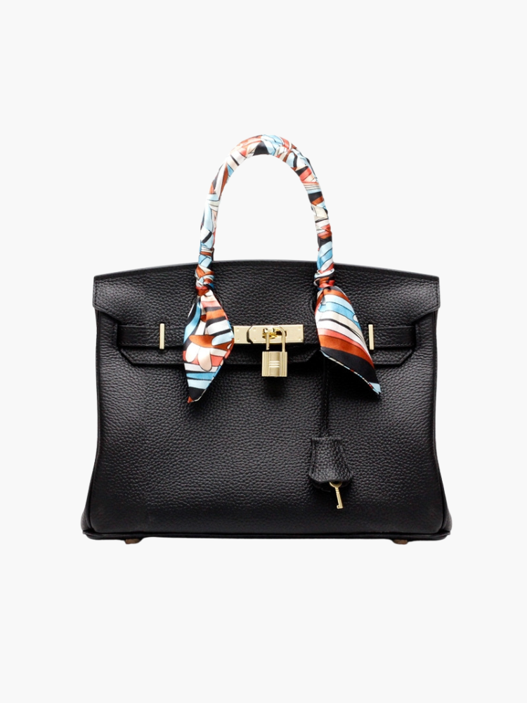 Cayetana | Bolso de Mano de Piel Mujer Asas Dobles Herrajes