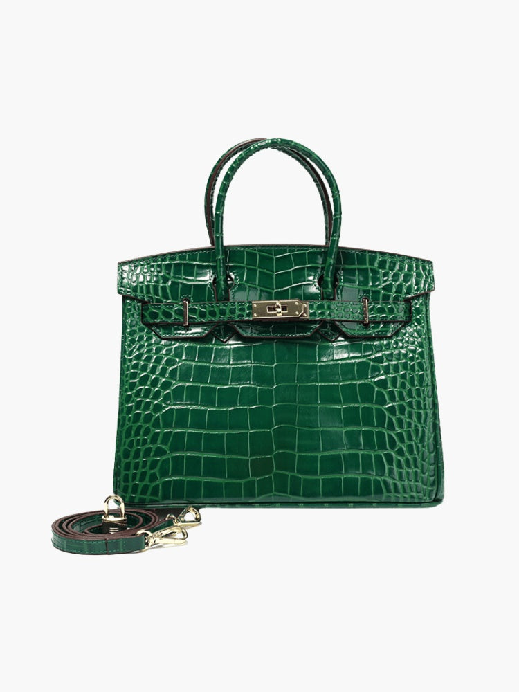 Cayetana | Bolso de Mano de Piel Mujer Asas Dobles Herrajes