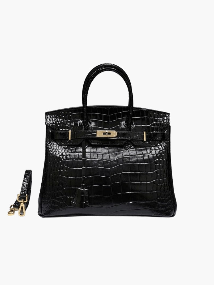 Cayetana | Bolso de Mano de Piel Mujer Asas Dobles Herrajes