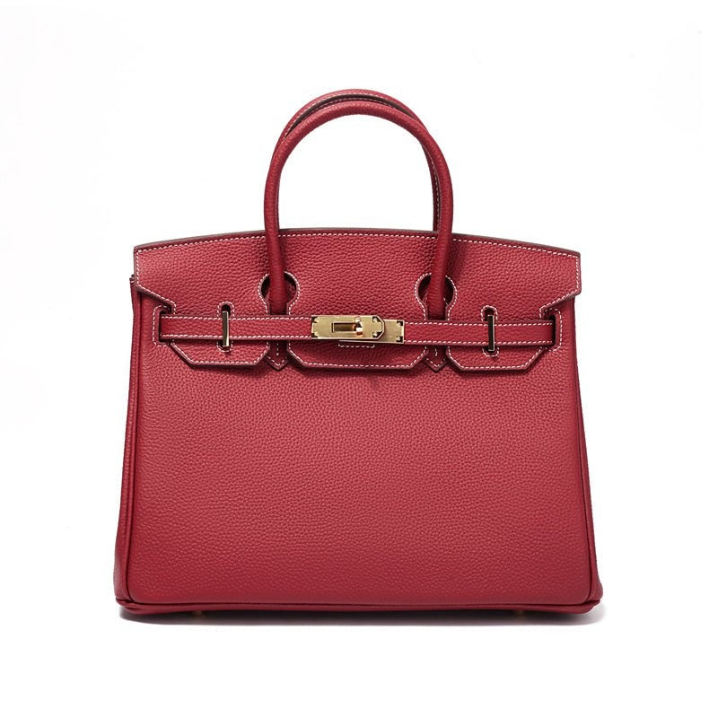 Cayetana | Bolso de Mano de Piel Mujer Asas Dobles Herrajes