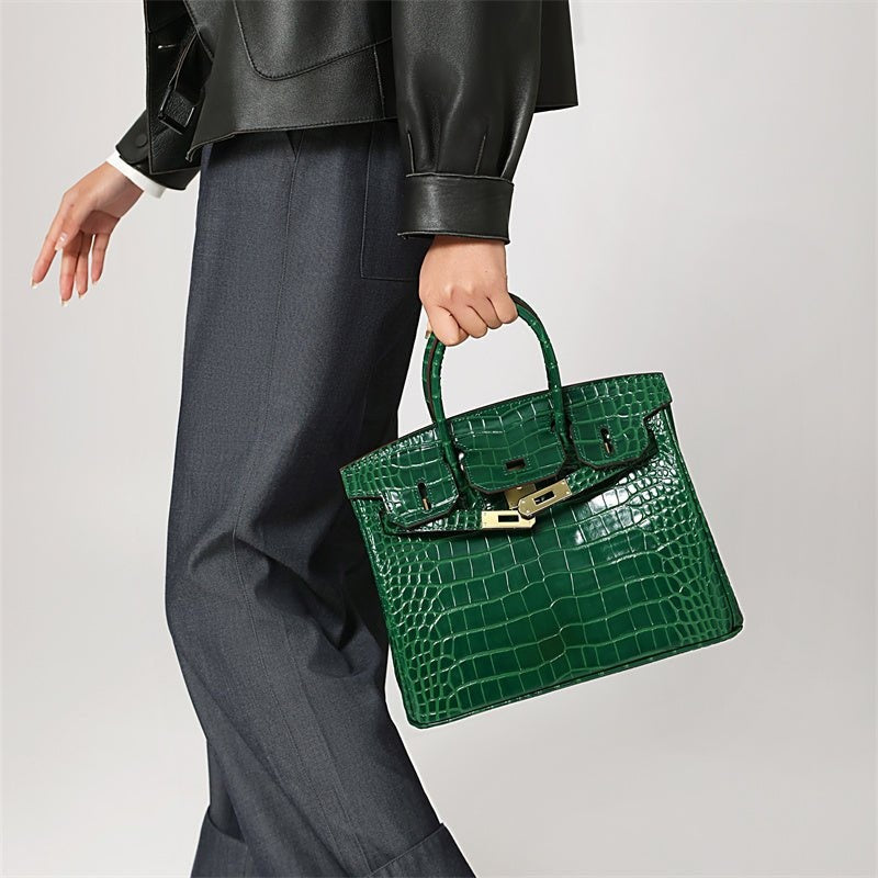 Cayetana | Bolso de Mano de Piel Mujer Asas Dobles Herrajes