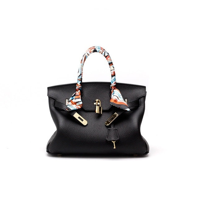 Cayetana | Bolso de Mano de Piel Mujer Asas Dobles Herrajes