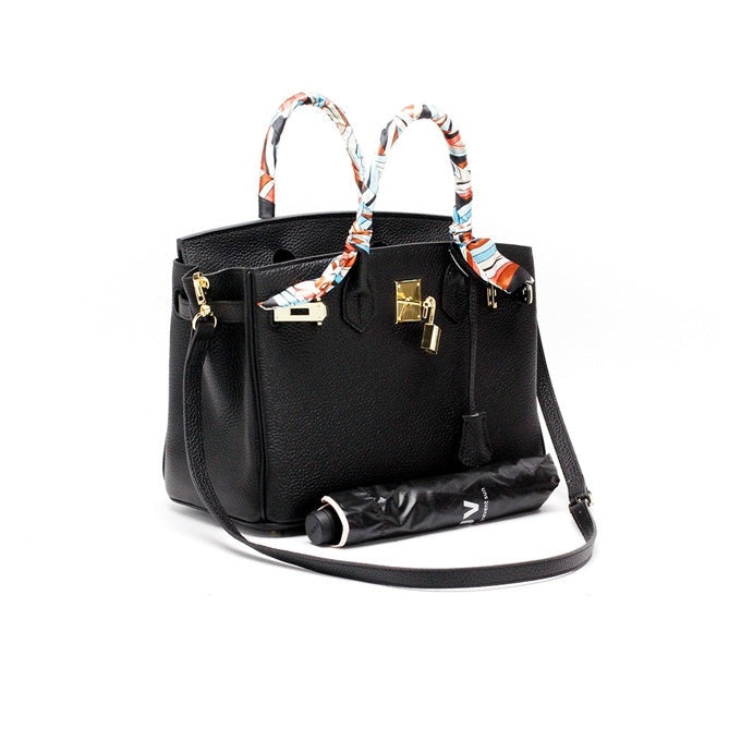 Cayetana | Bolso de Mano de Piel Mujer Asas Dobles Herrajes