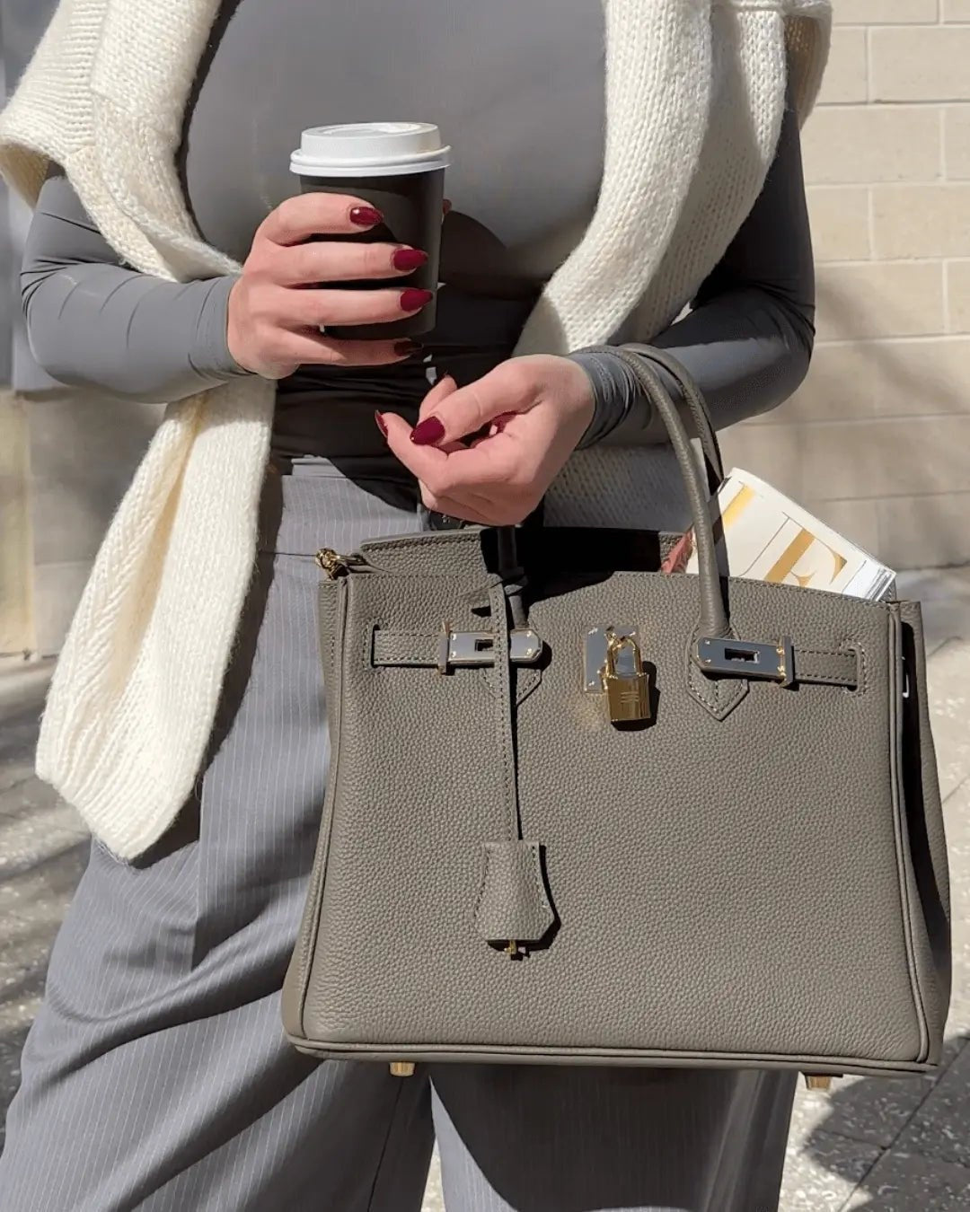 Cayetana | Bolso de Mano de Piel Mujer Asas Dobles Herrajes