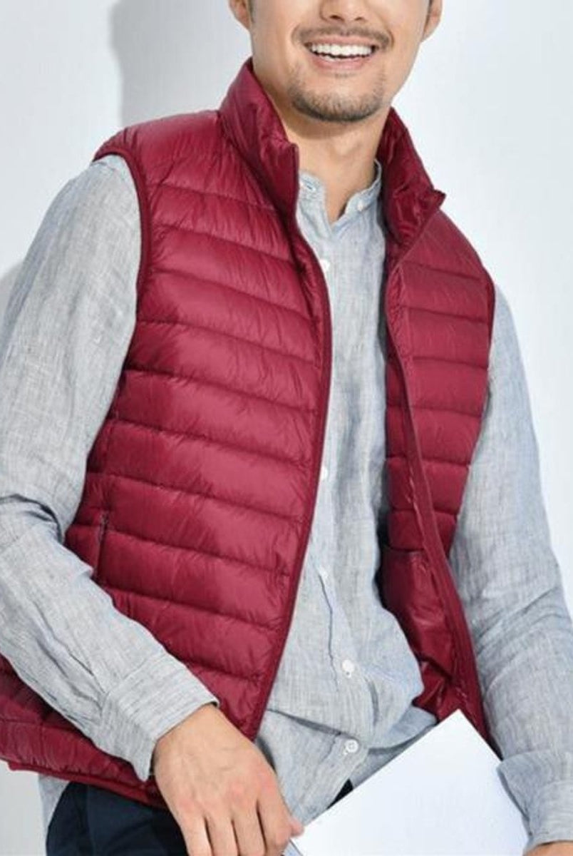 Celia | Chaleco Acolchado de Plumas Mujer Cuello Alto Cremallera