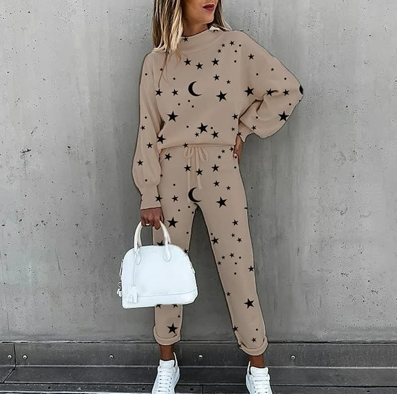 Celia | Conjunto Chándal de Punto Mujer Estampado Estrellas