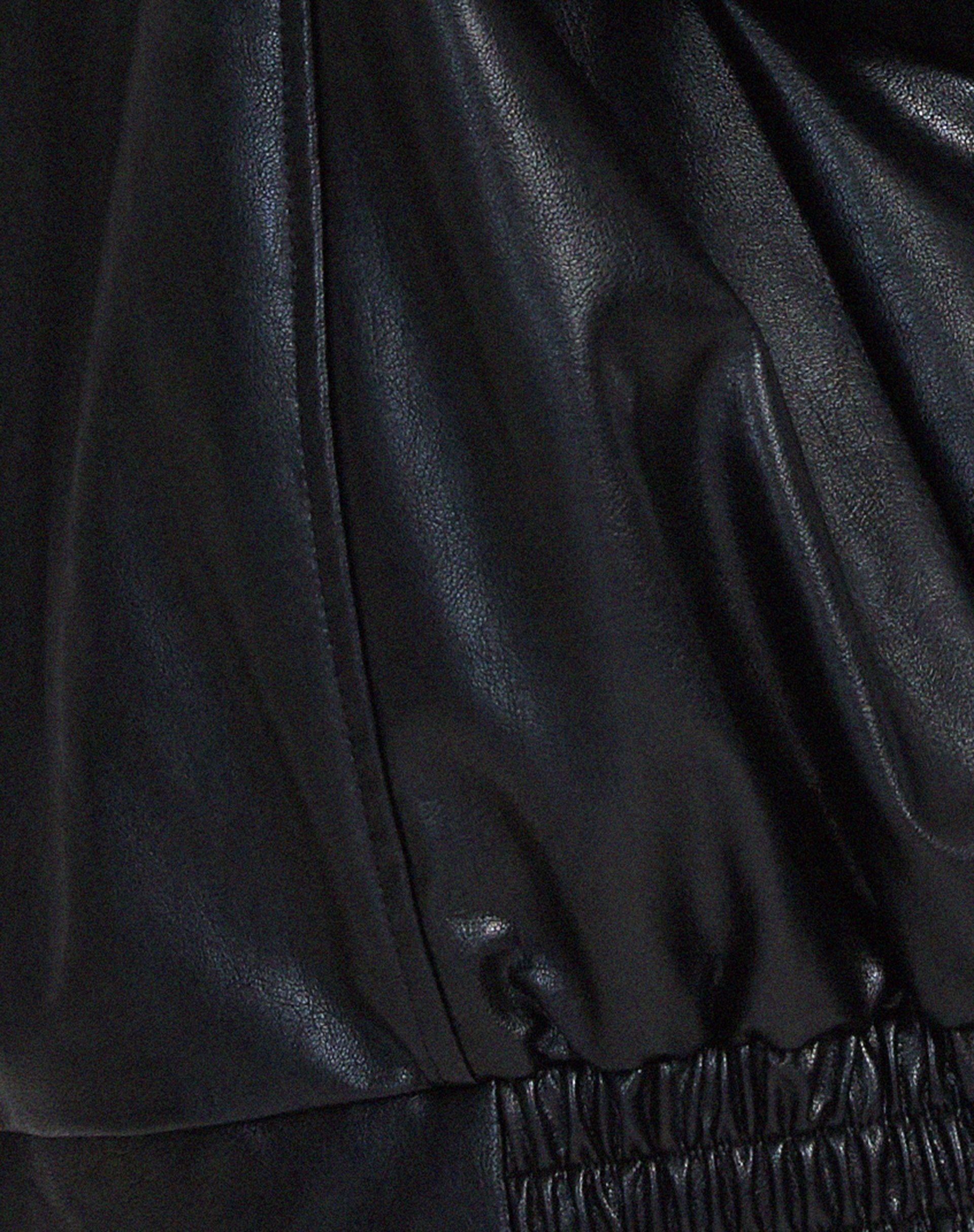 Chaqueta de Polipiel Oversize Mujer Cremallera Cuello Solapa