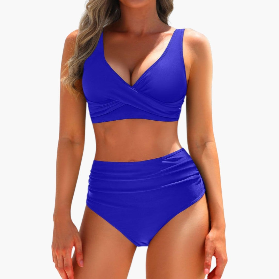 Claudia | Bikini de Cintura Alta Mujer Cruzado Dos Piezas