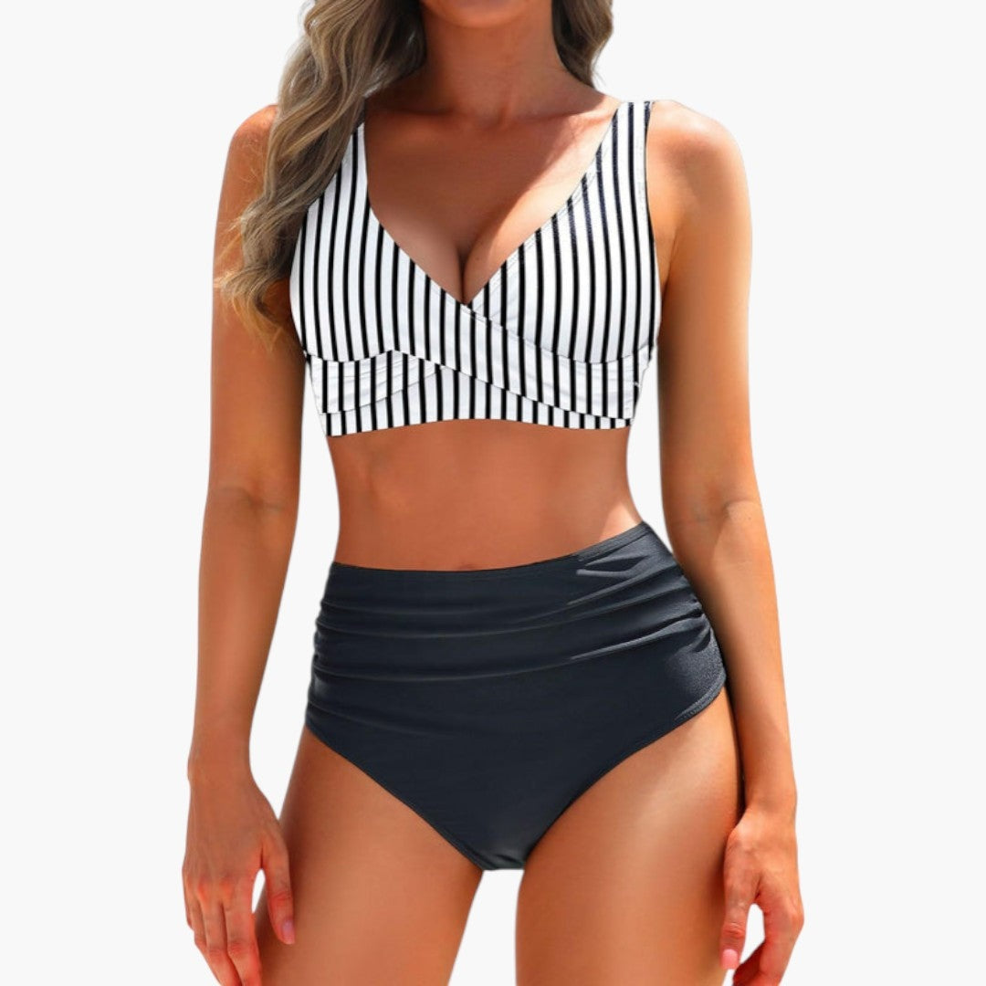 Claudia | Bikini de Cintura Alta Mujer Cruzado Dos Piezas