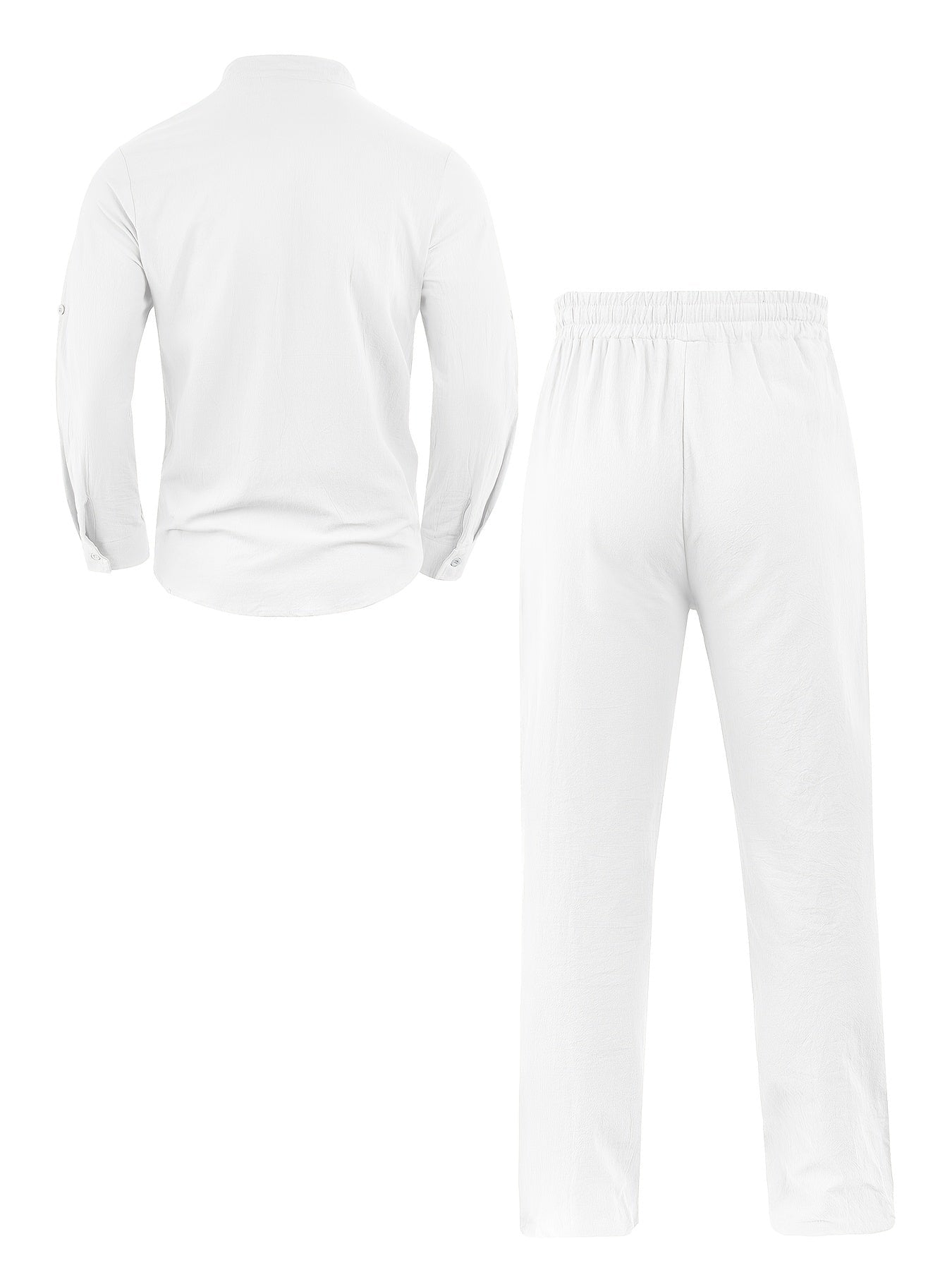 Conjunto Camisa de Lino de Manga Larga y Pantalón Hombre