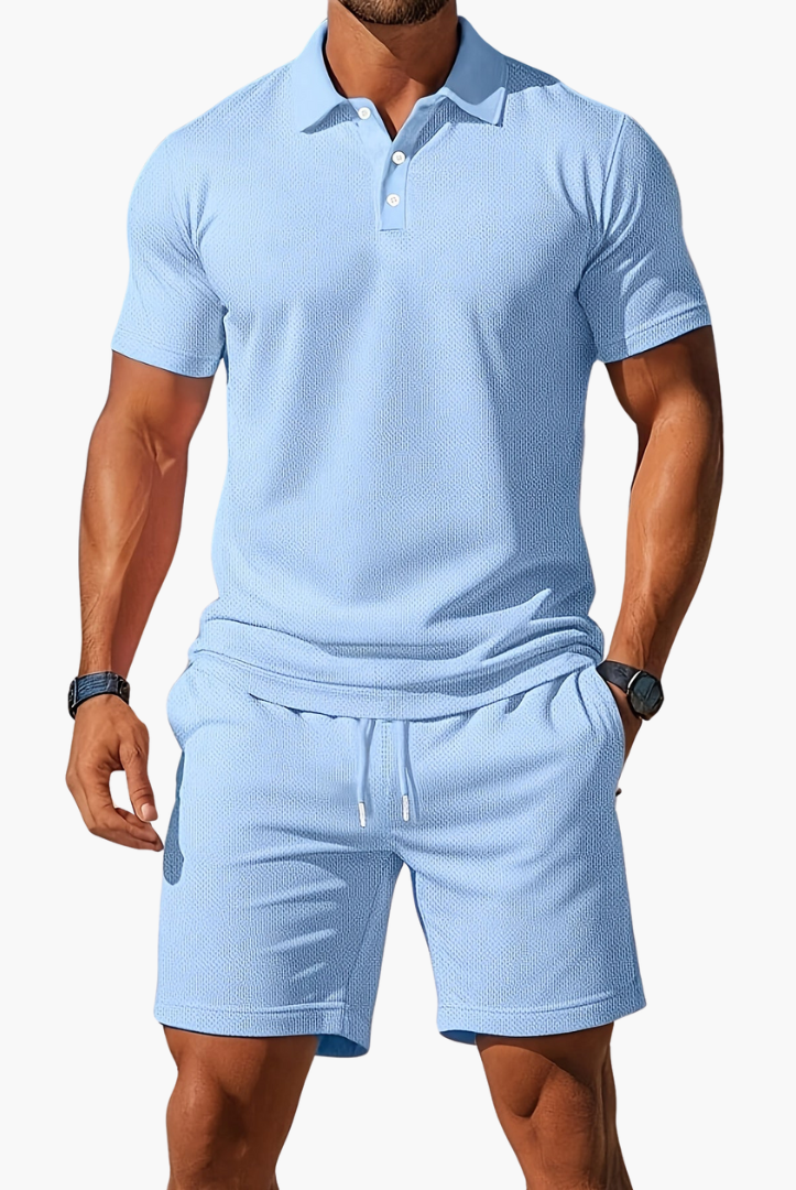 Conjunto Deportivo de Polo y Pantalón Corto Hombre