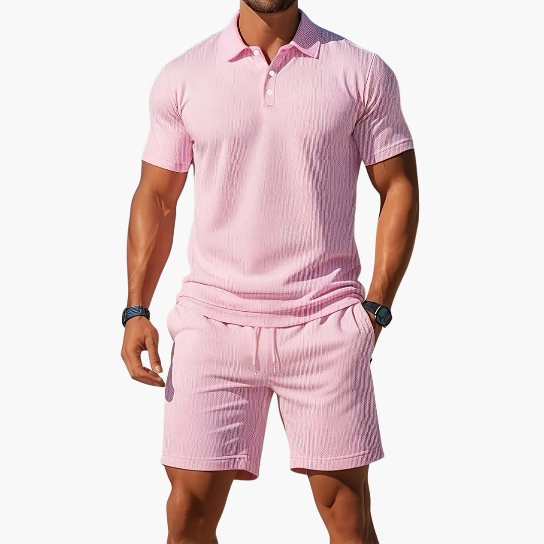 Conjunto Deportivo de Polo y Pantalón Corto Hombre