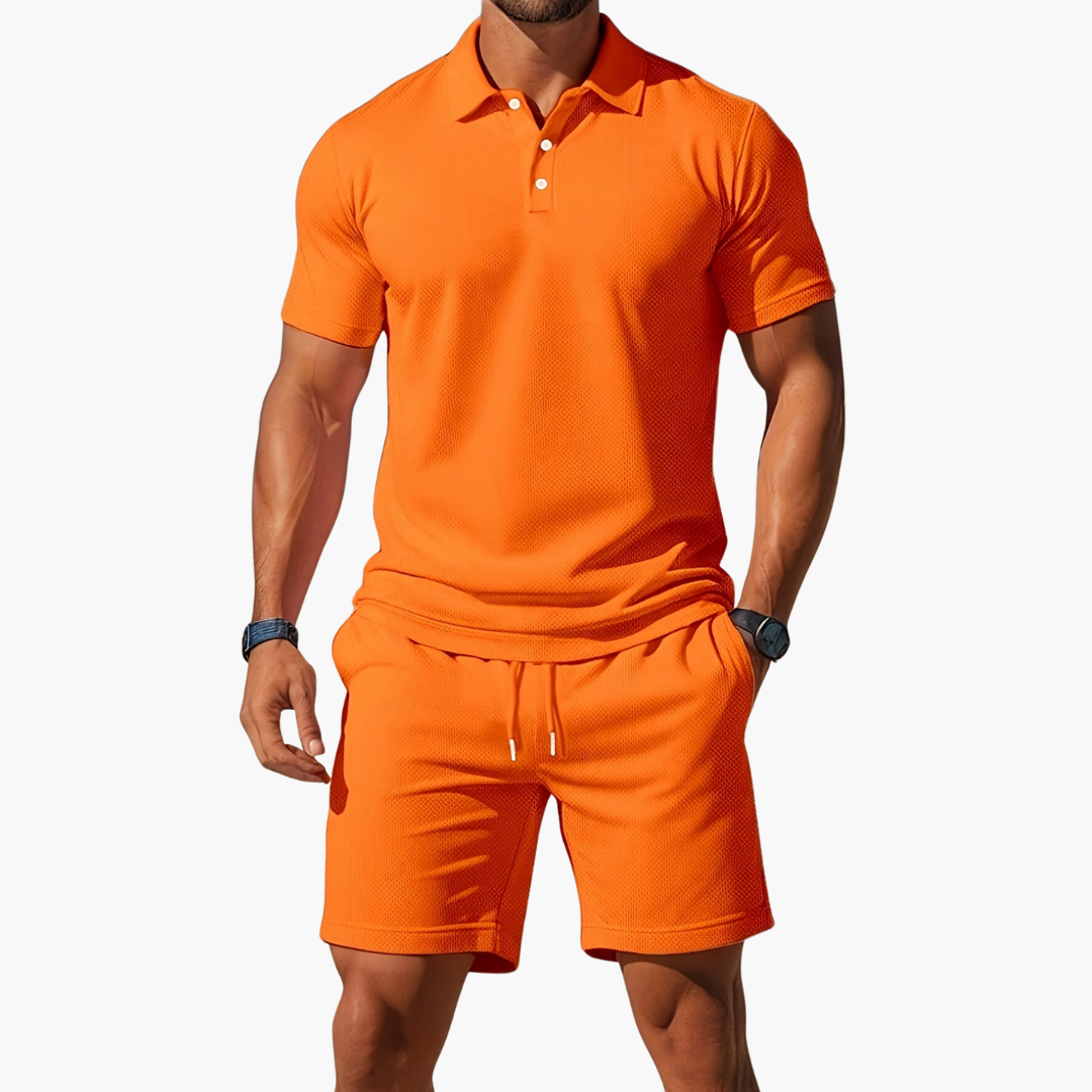 Conjunto Deportivo de Polo y Pantalón Corto Hombre