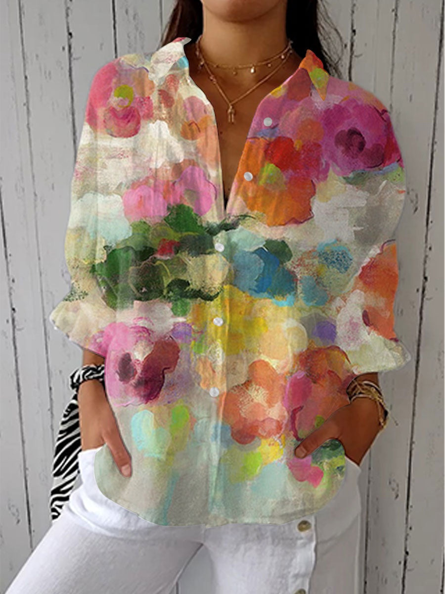 Consuelo | Blusa Tropical Estampada Mujer Escote V