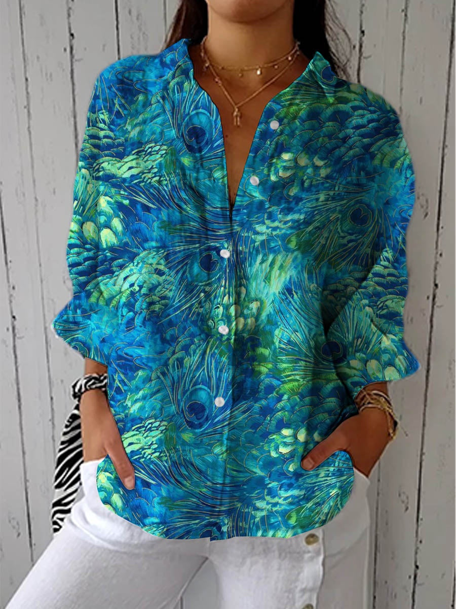 Consuelo | Blusa Tropical Estampada Mujer Escote V