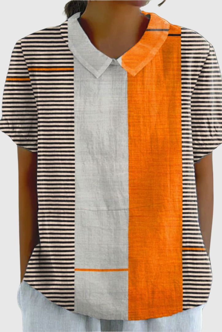 Covadonga | Camisa Oversize Estampada de Manga Corta Mujer