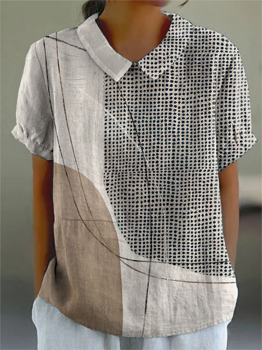 Covadonga | Camisa Oversize Estampada de Manga Corta Mujer