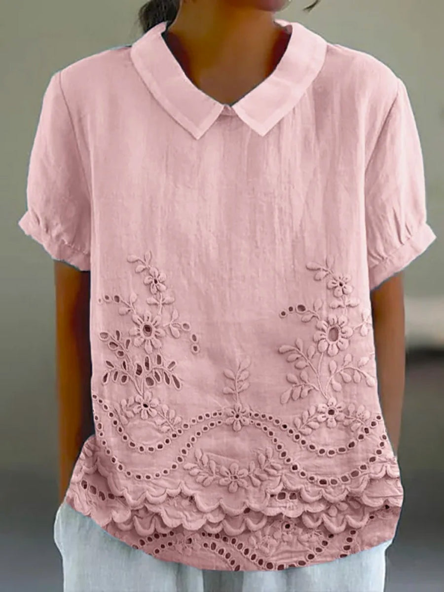 Covadonga | Camisa Oversize Estampada de Manga Corta Mujer