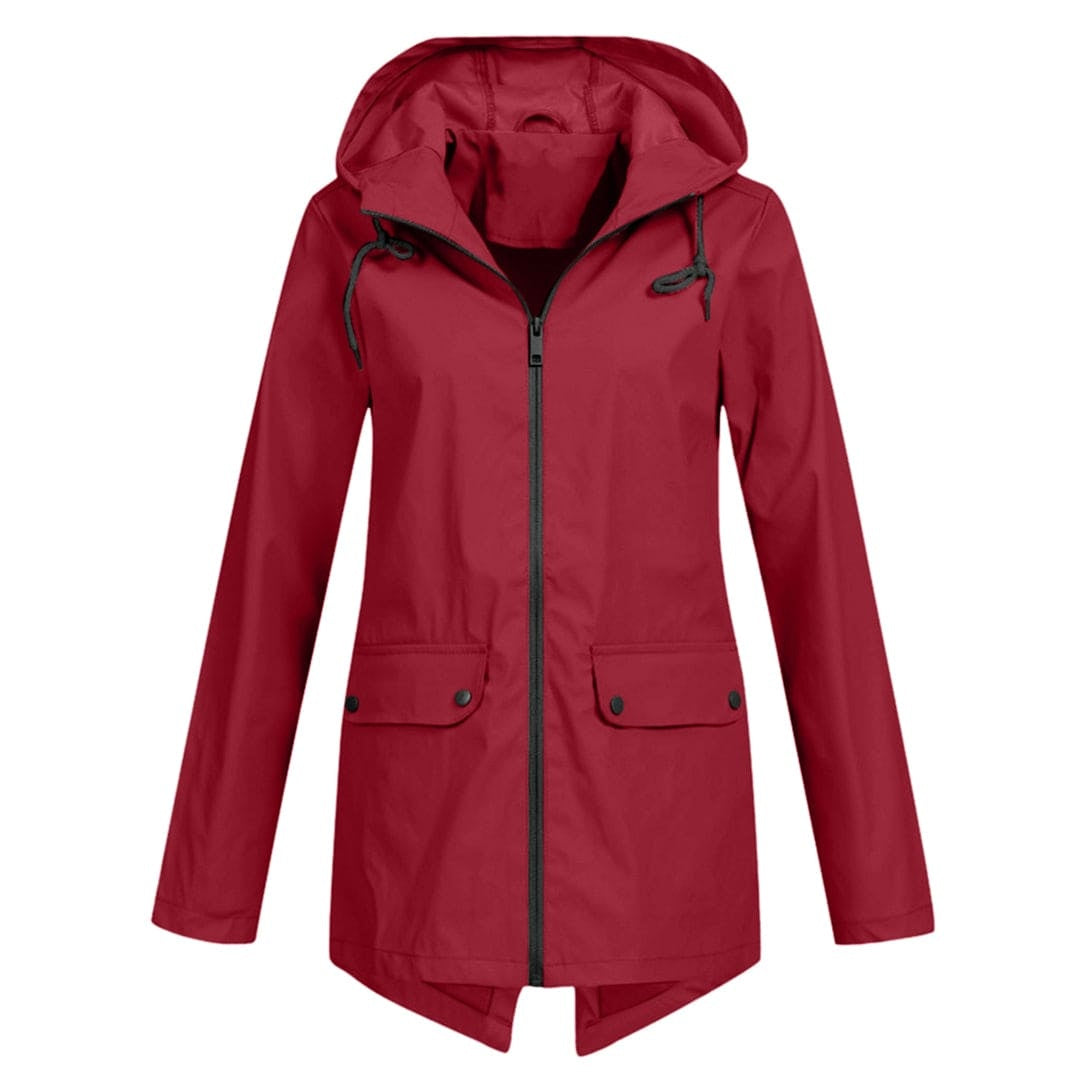 Covadonga | Chubasquero Impermeable Mujer con Capucha Cremallera