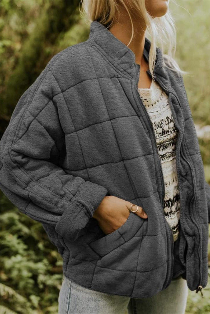 Cristina | Chaqueta Bomber Acolchada Mujer Cuello Alzado Cremallera