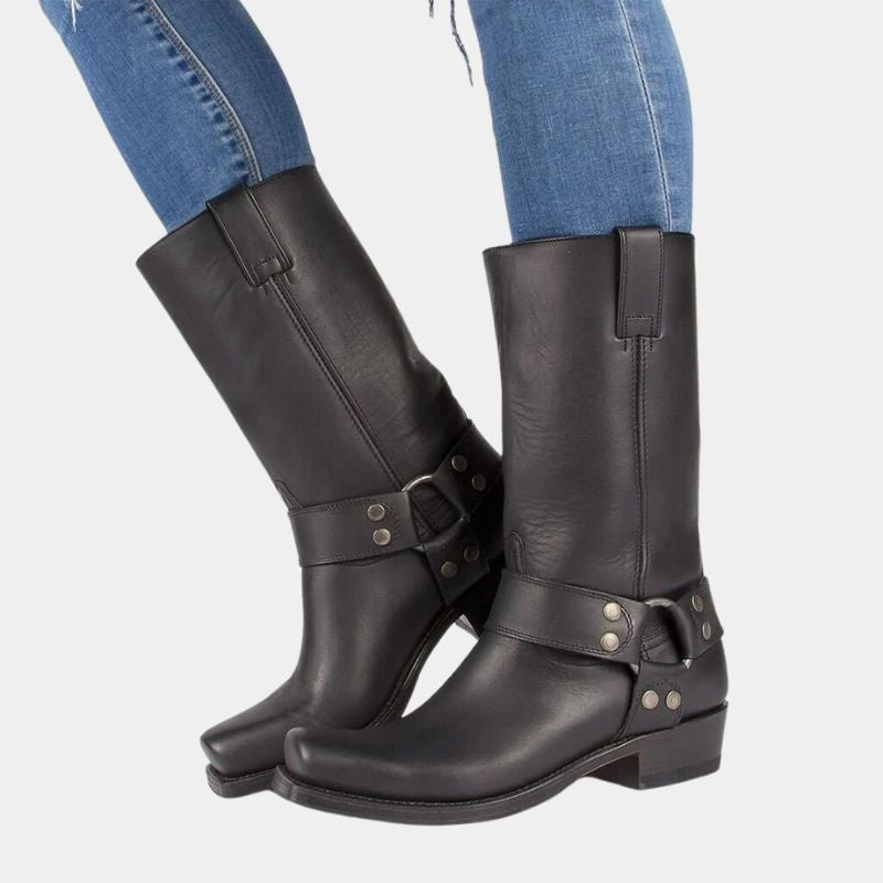 Darío | Botas Cowboy Hombre Piel Caña Alta Hebilla