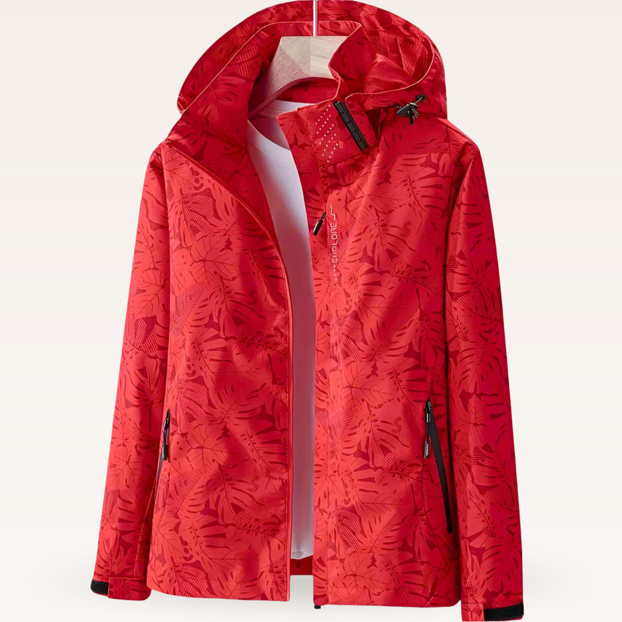 Darío | Chaqueta Cortavientos Estampada con Capucha Hombre Cremallera