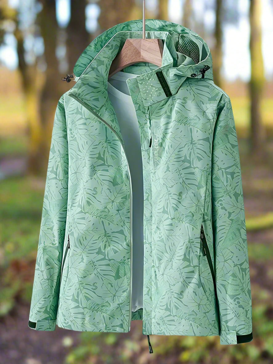 Darío | Chaqueta Cortavientos Estampada con Capucha Hombre Cremallera