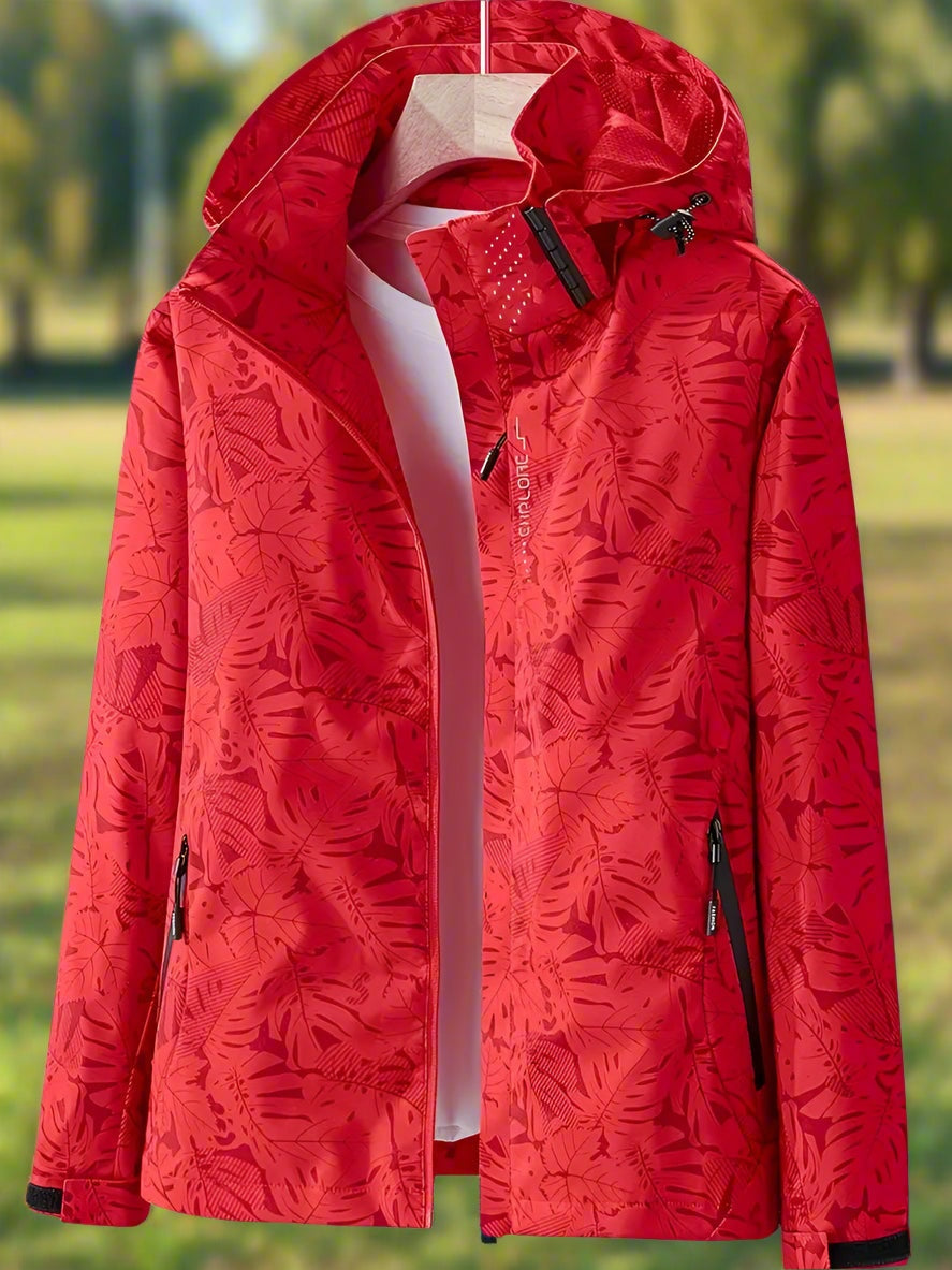 Darío | Chaqueta Cortavientos Estampada con Capucha Hombre Cremallera