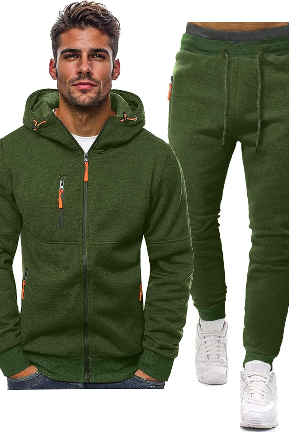 Darío | Conjunto Deportivo Hombre con Capucha Cremallera
