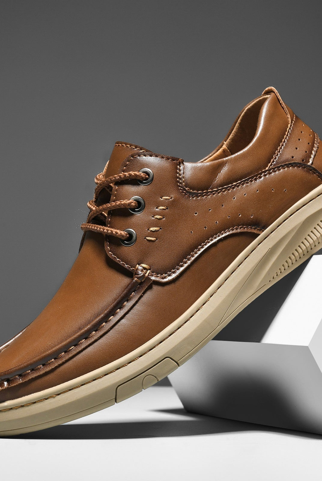 Darío | Zapatos Casual de Cuero Hombre Suela Gruesa