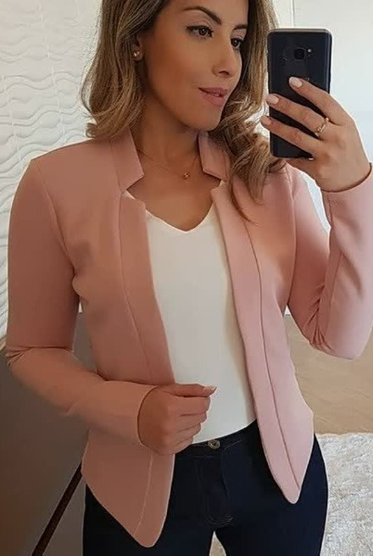 Delia | Chaqueta Americana de Manga Larga Mujer Cuello Solapa
