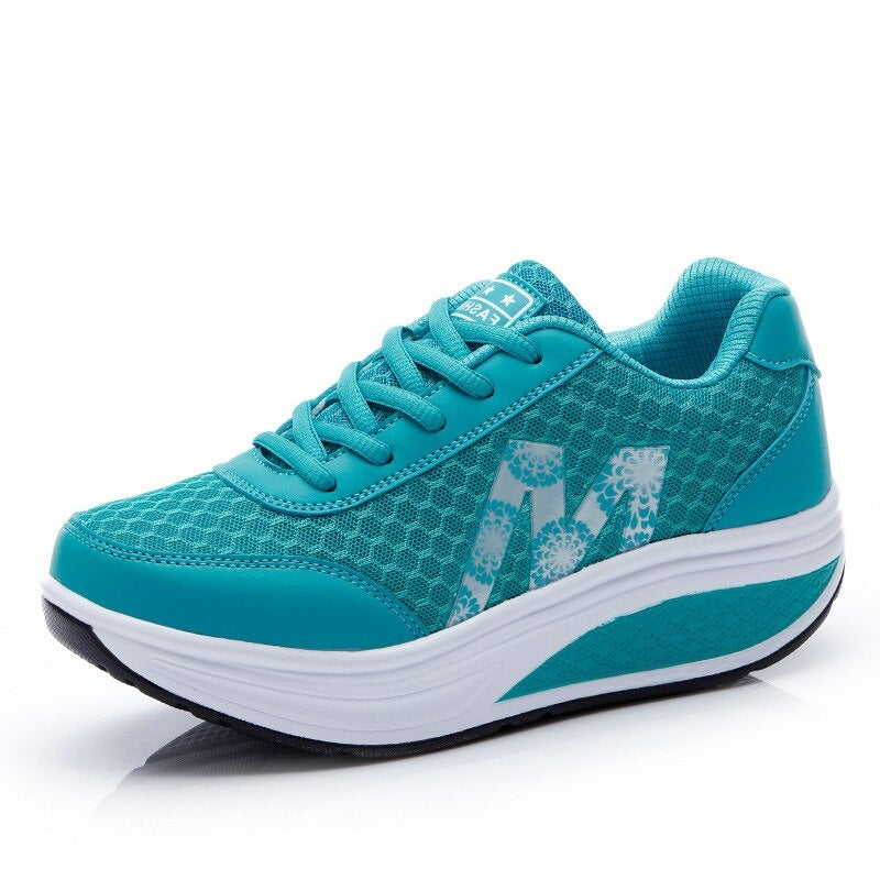Delia | Zapatillas de Deporte con Plataforma Mujer Suela Toning