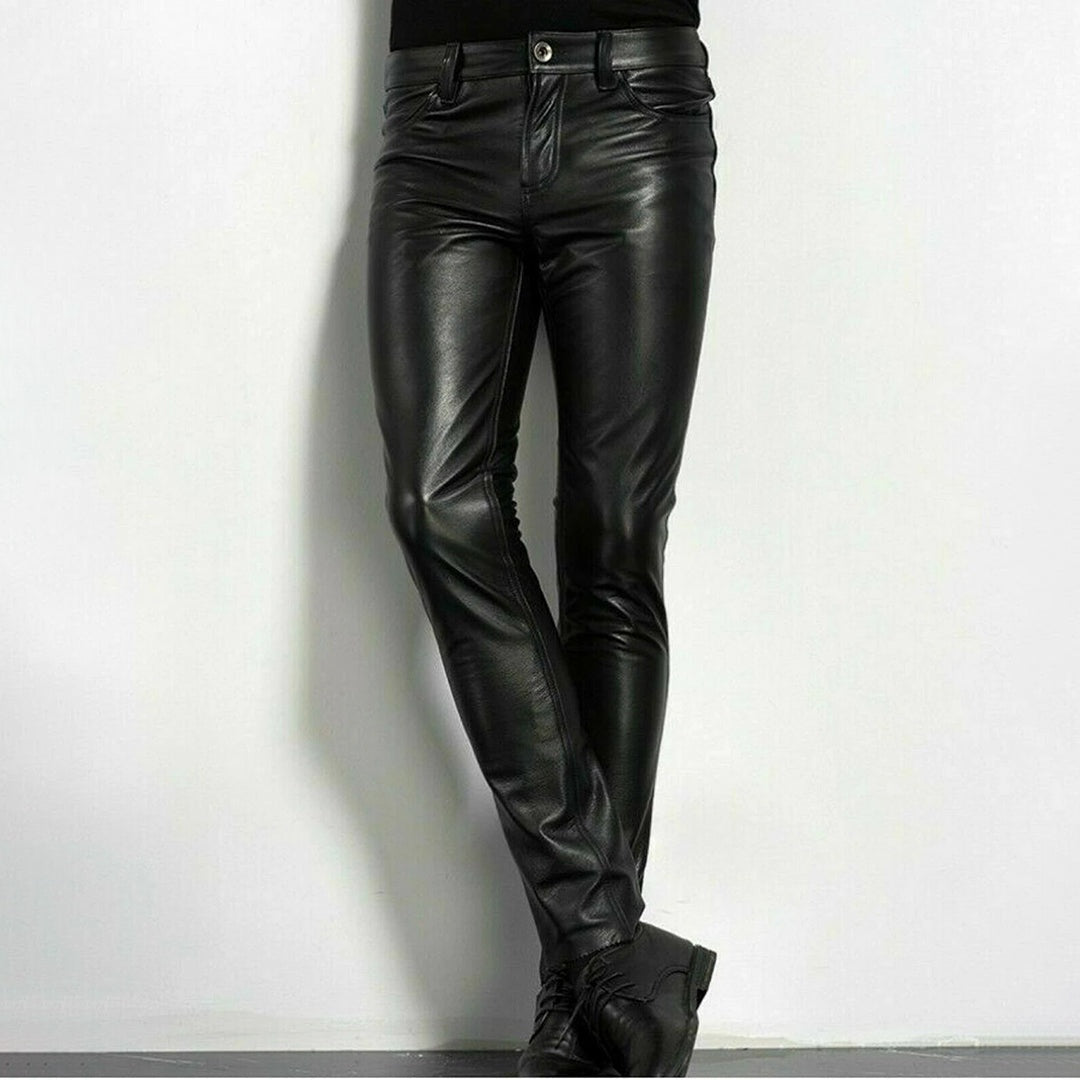 Diego | Pantalón de Cuero Ajustado Hombre Skinny