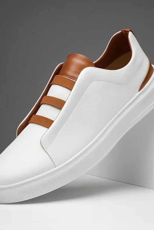 Diego | Zapatillas Sin Cordones de Cuero Hombre Casual