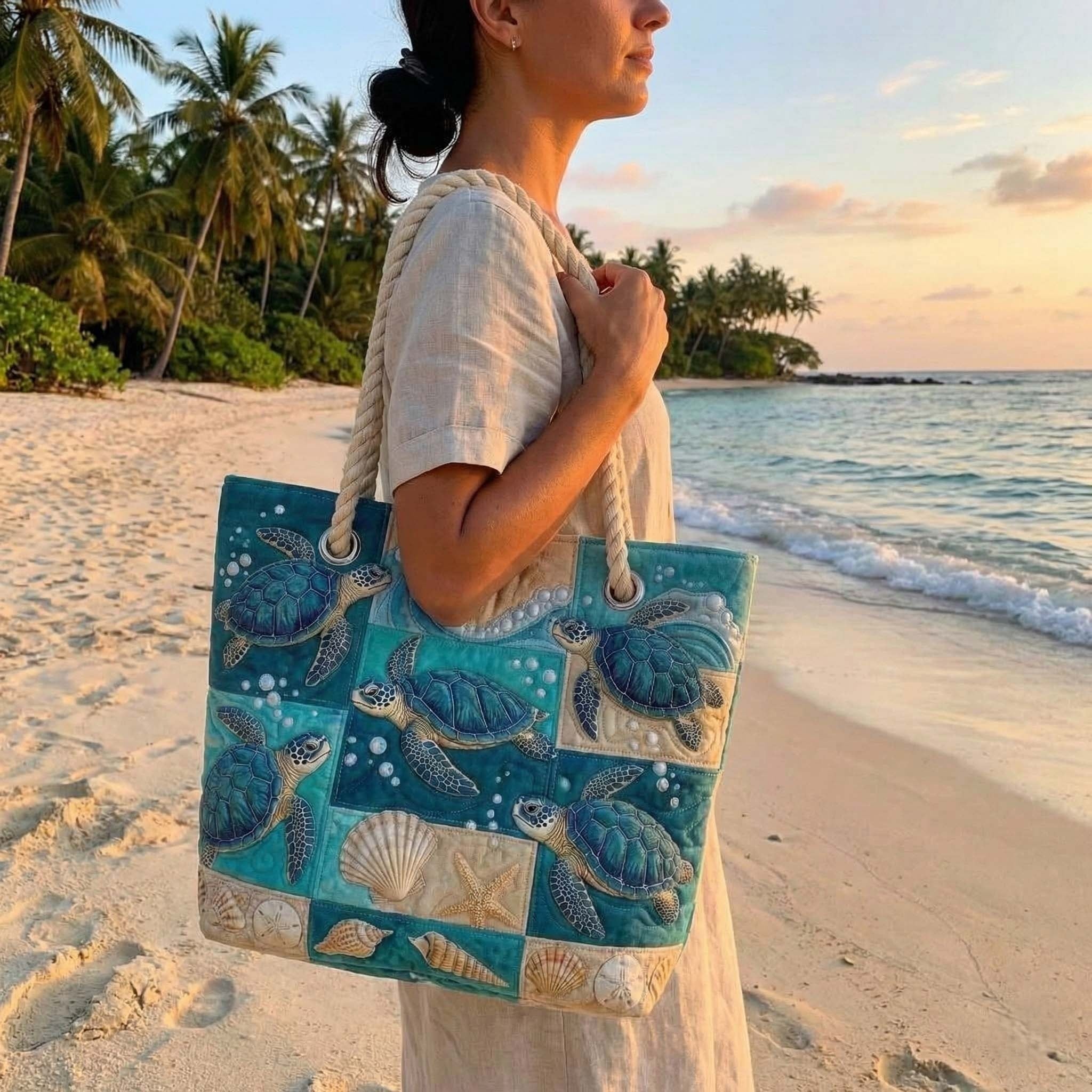 Dolores | Bolso Tote Acolchado Estampado Africano Mujer Asas de Cuerda