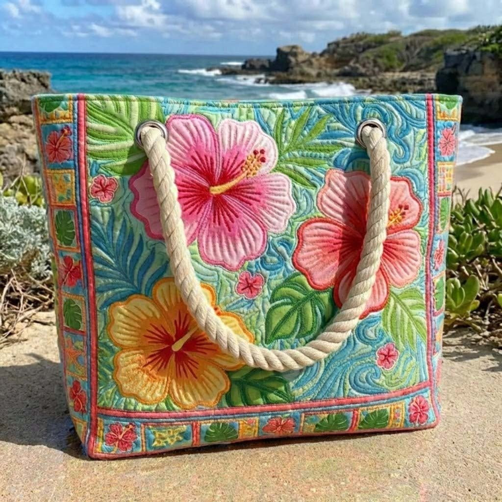 Dolores | Bolso Tote Acolchado Estampado Africano Mujer Asas de Cuerda