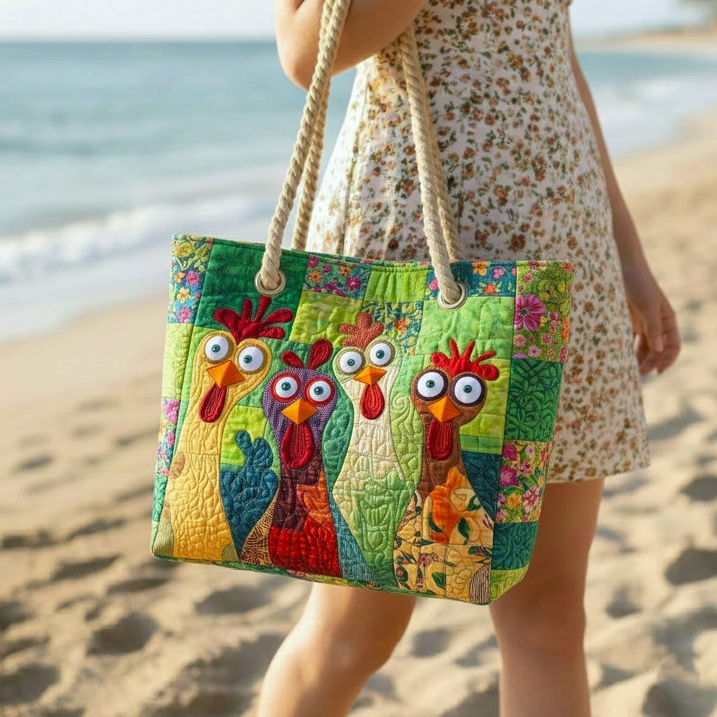 Dolores | Bolso Tote Acolchado Estampado Africano Mujer Asas de Cuerda