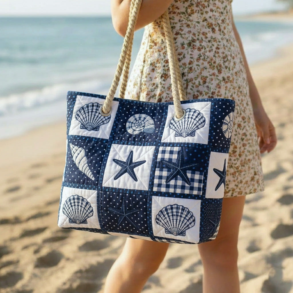 Dolores | Bolso Tote Acolchado Estampado Africano Mujer Asas de Cuerda