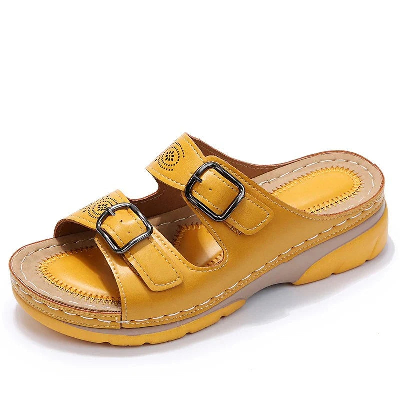 Dolores | Sandalias Tipo Birkenstock con Hebilla Doble Mujer Suela Confort