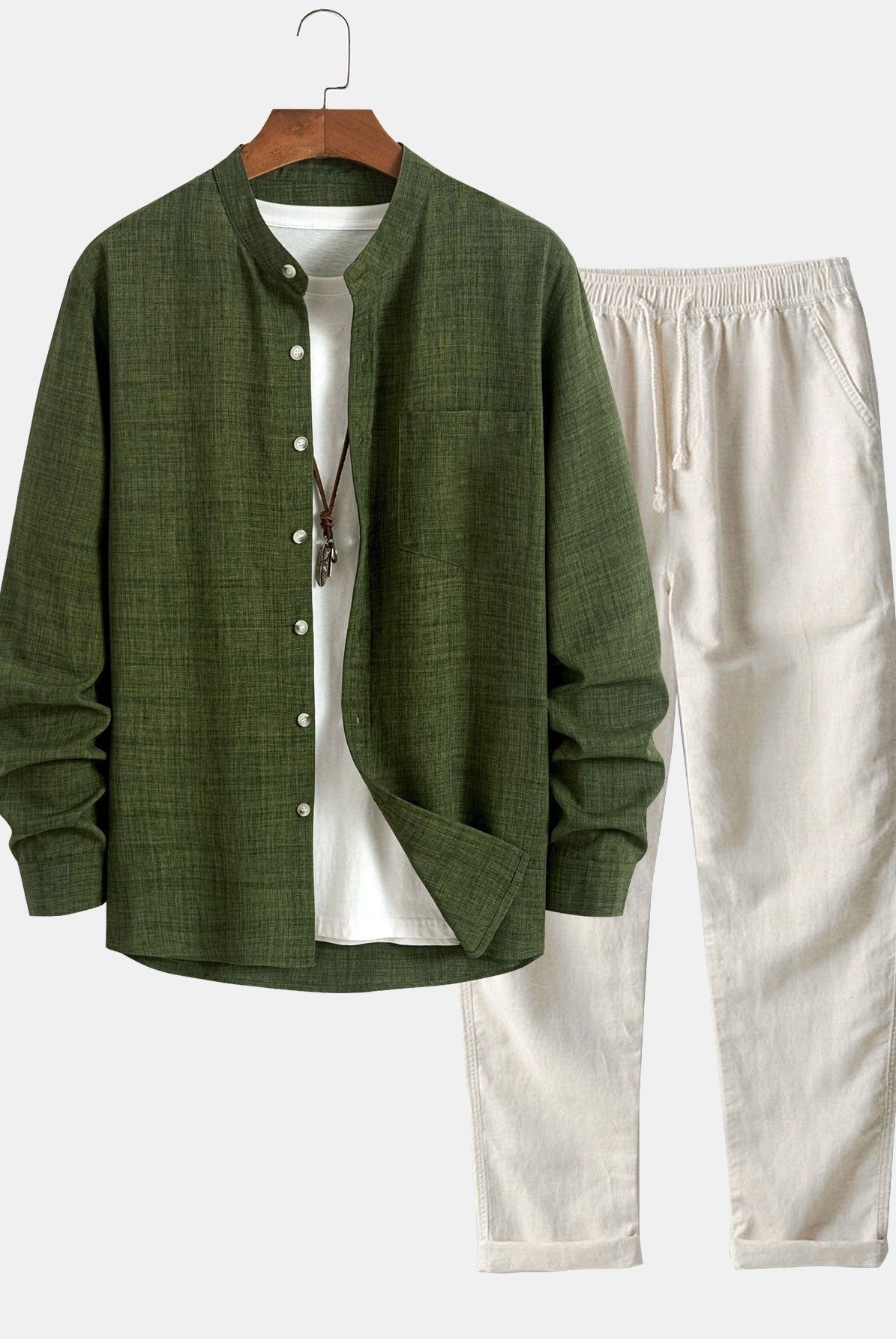 Eduardo | Conjunto Camisa de Lino y Pantalón Palazzo Hombre